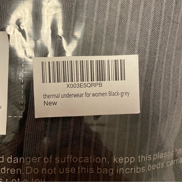 NWT NOOYME Compression Thermal Underwear for Women - Gray/Black - Picture 7 of 16